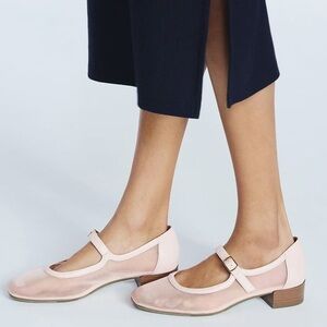 Free Assembly Pink Mesh Block Heel Mary Jane Shoes size 9 ✨
